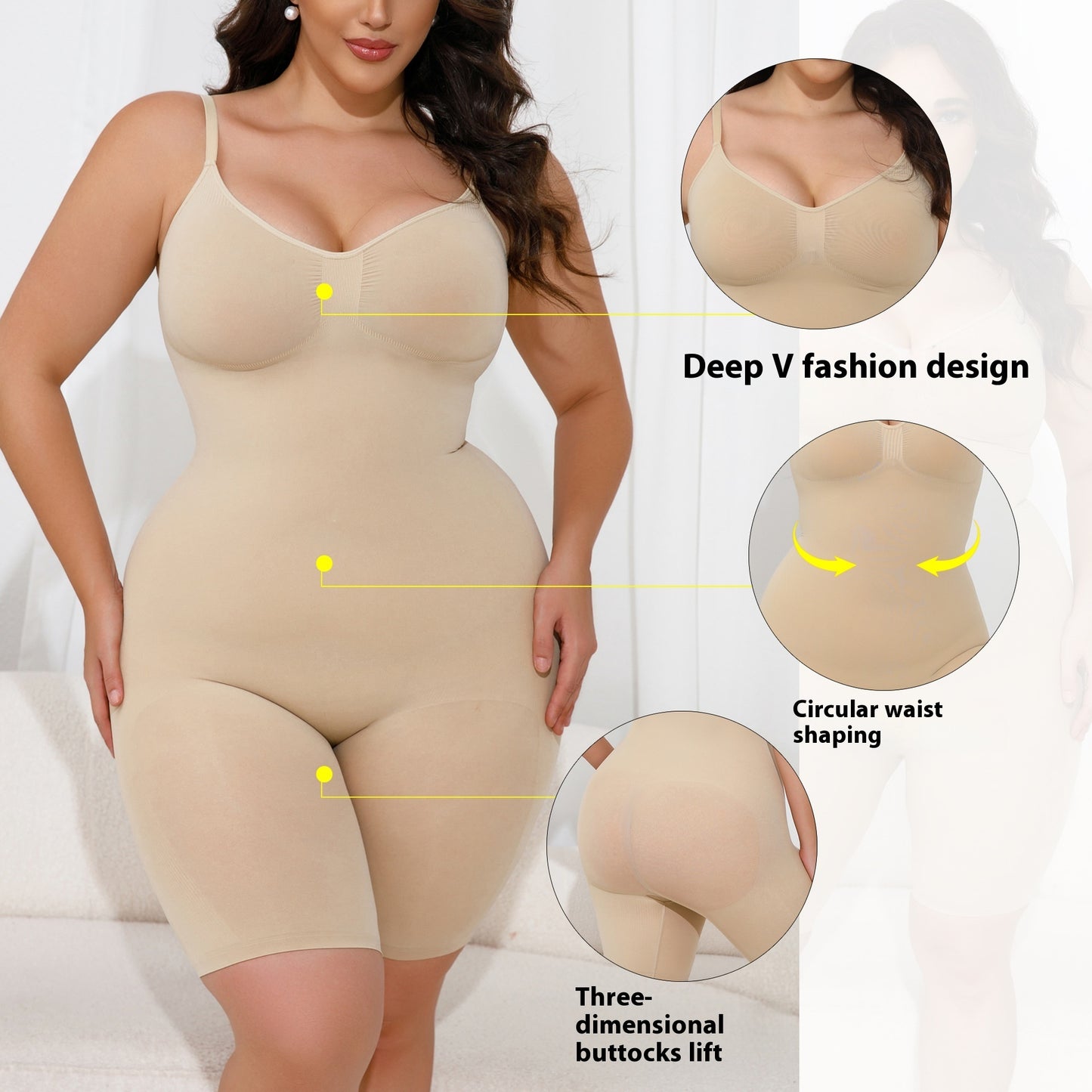 Shapewear With Integrated Hip Circumference